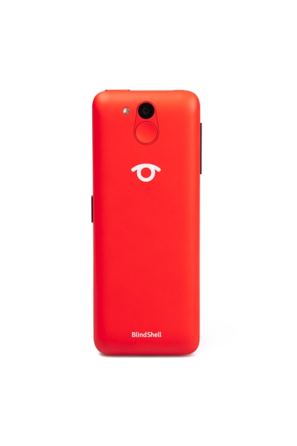 Back view of red phone.